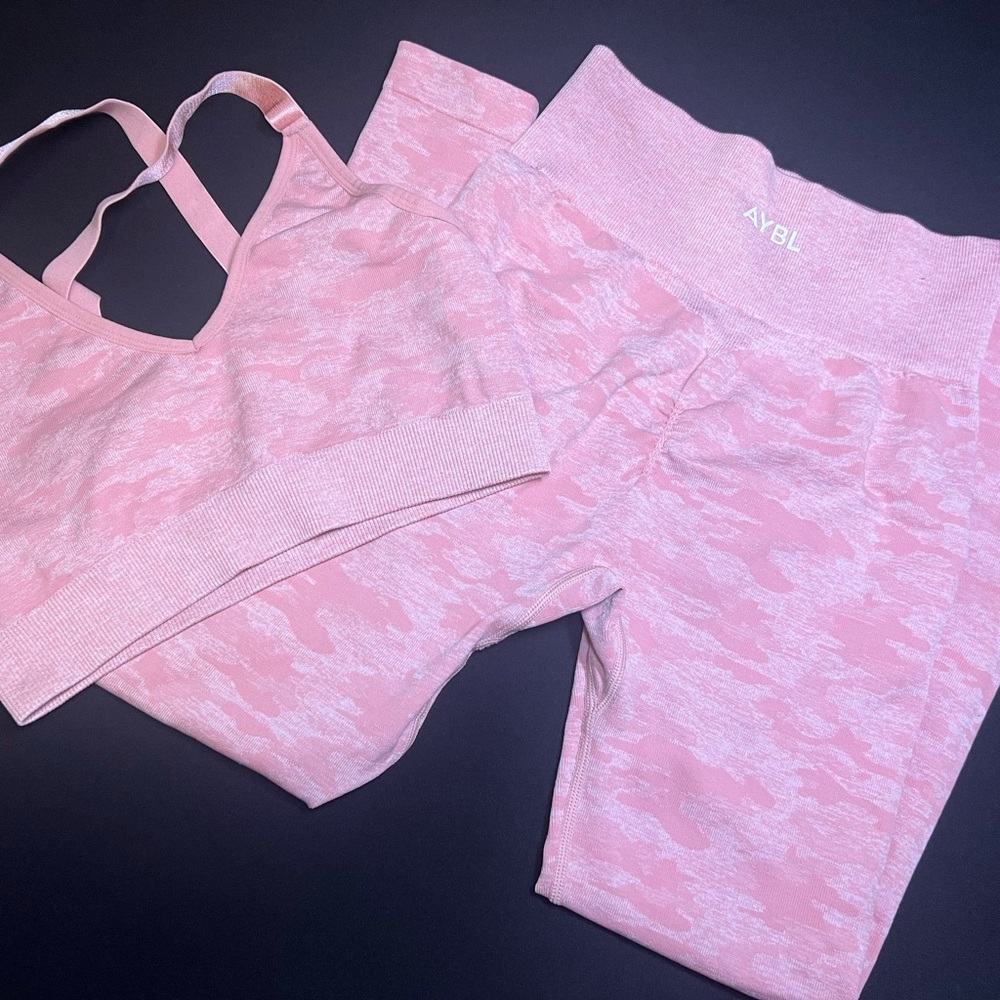 AYBL Pink Camo Workout Set
